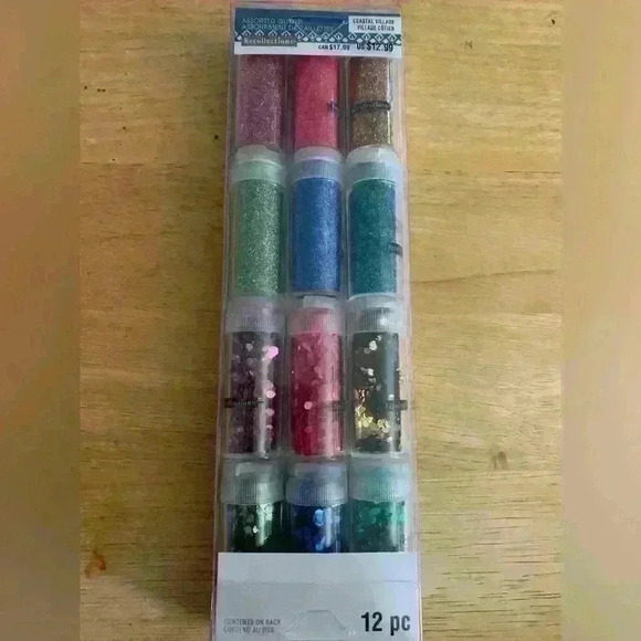 NWOT Recollections Assorted Glitters, Coastal Village, Pack of 12 Tubes - Picture 1 of 4